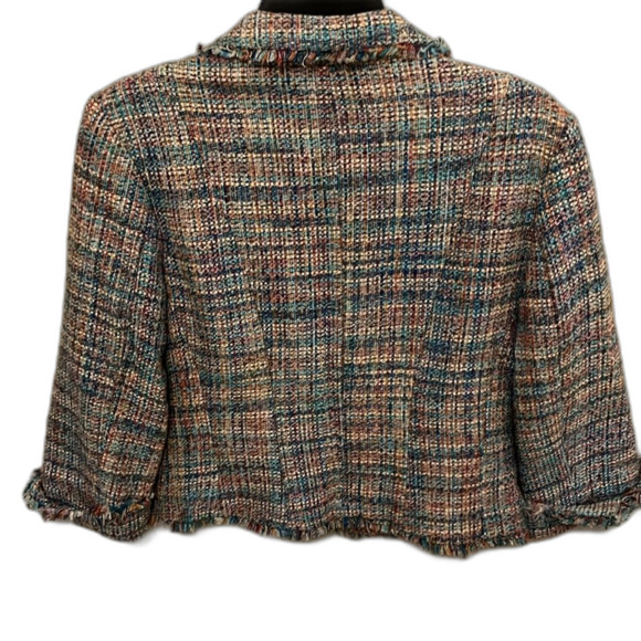 Tweed Silk Blend Blazer - Ice Girl Women’s Size M - Picture 2 of 3